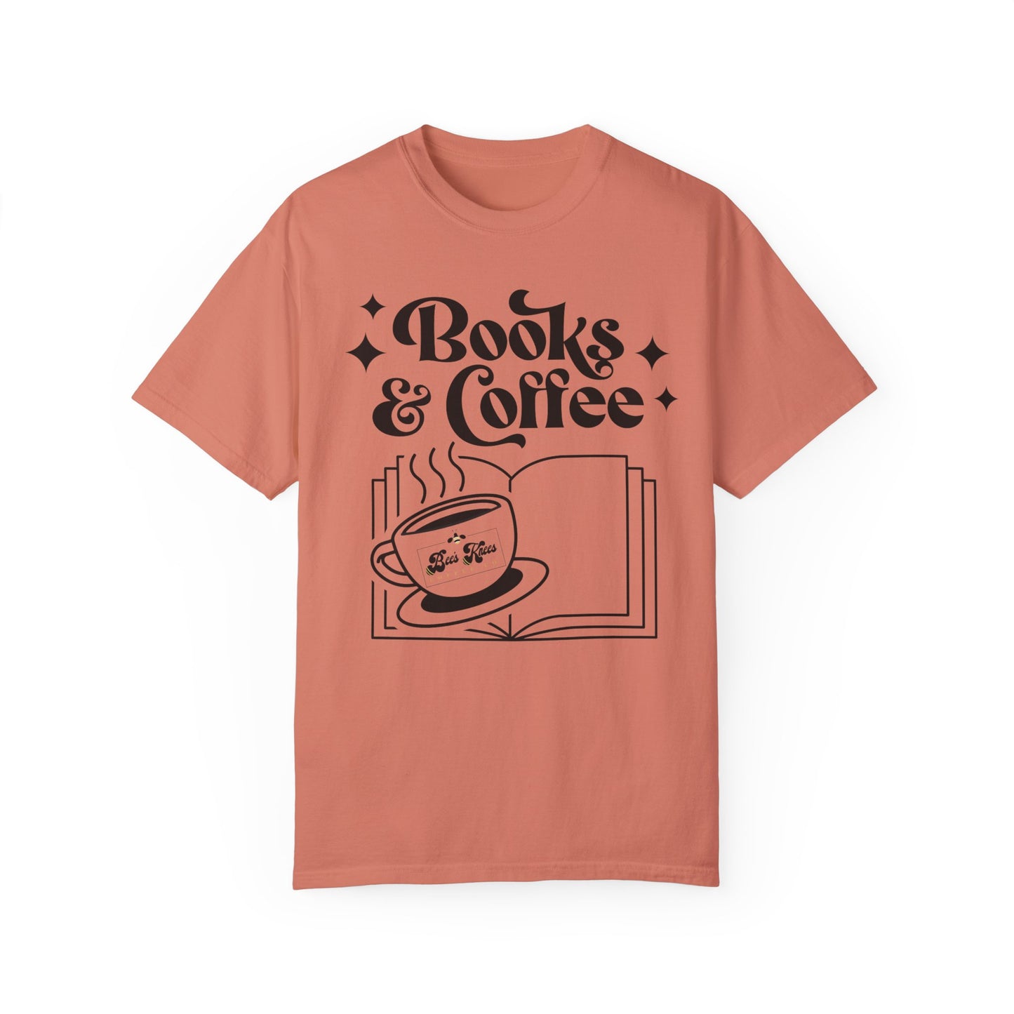 Books & Coffee Unisex Garment-Dyed T-shirt