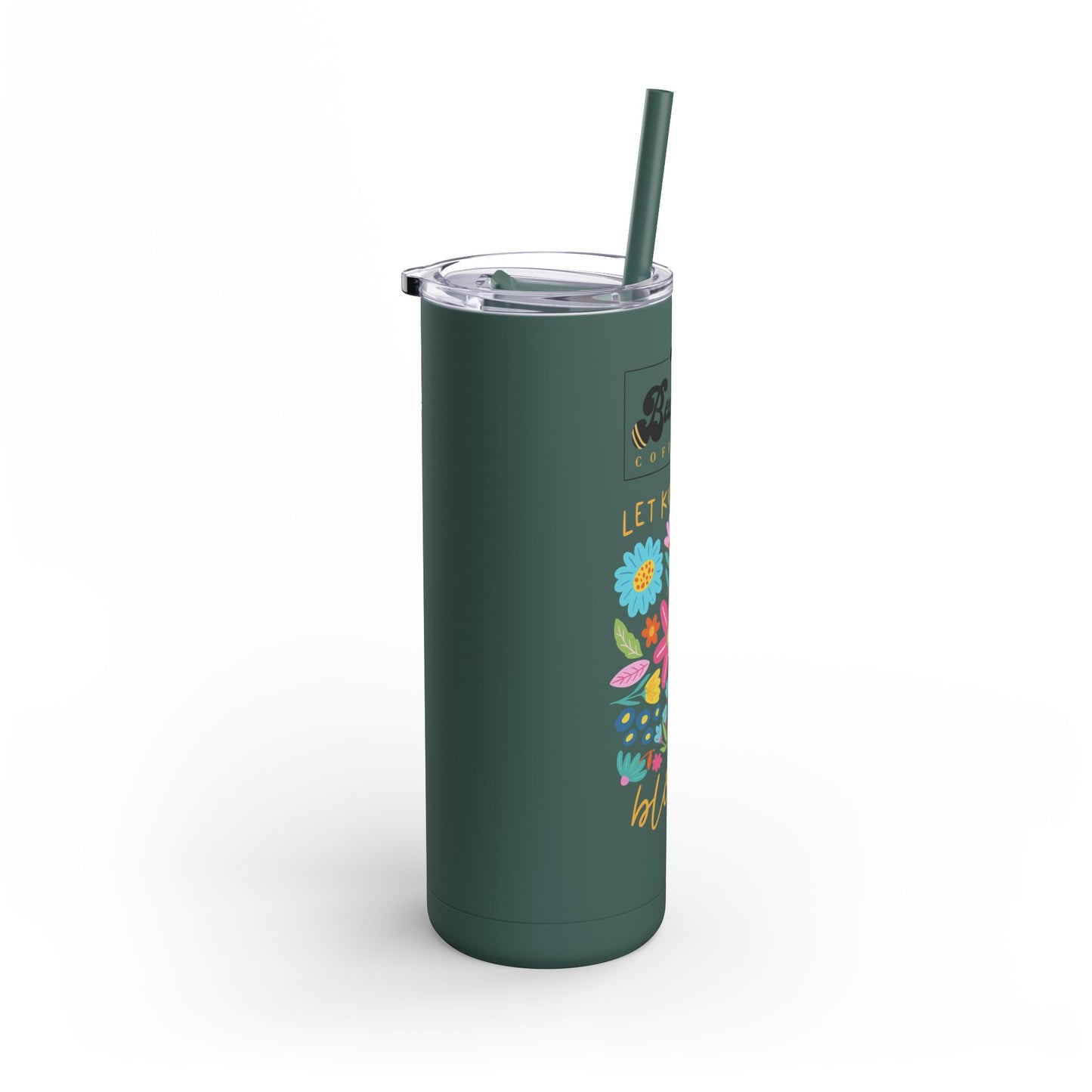 Bee's Knees Logo 20oz Floral Tumbler - "Let Kindness Bloom" - Eco-Friendly Travel Mug