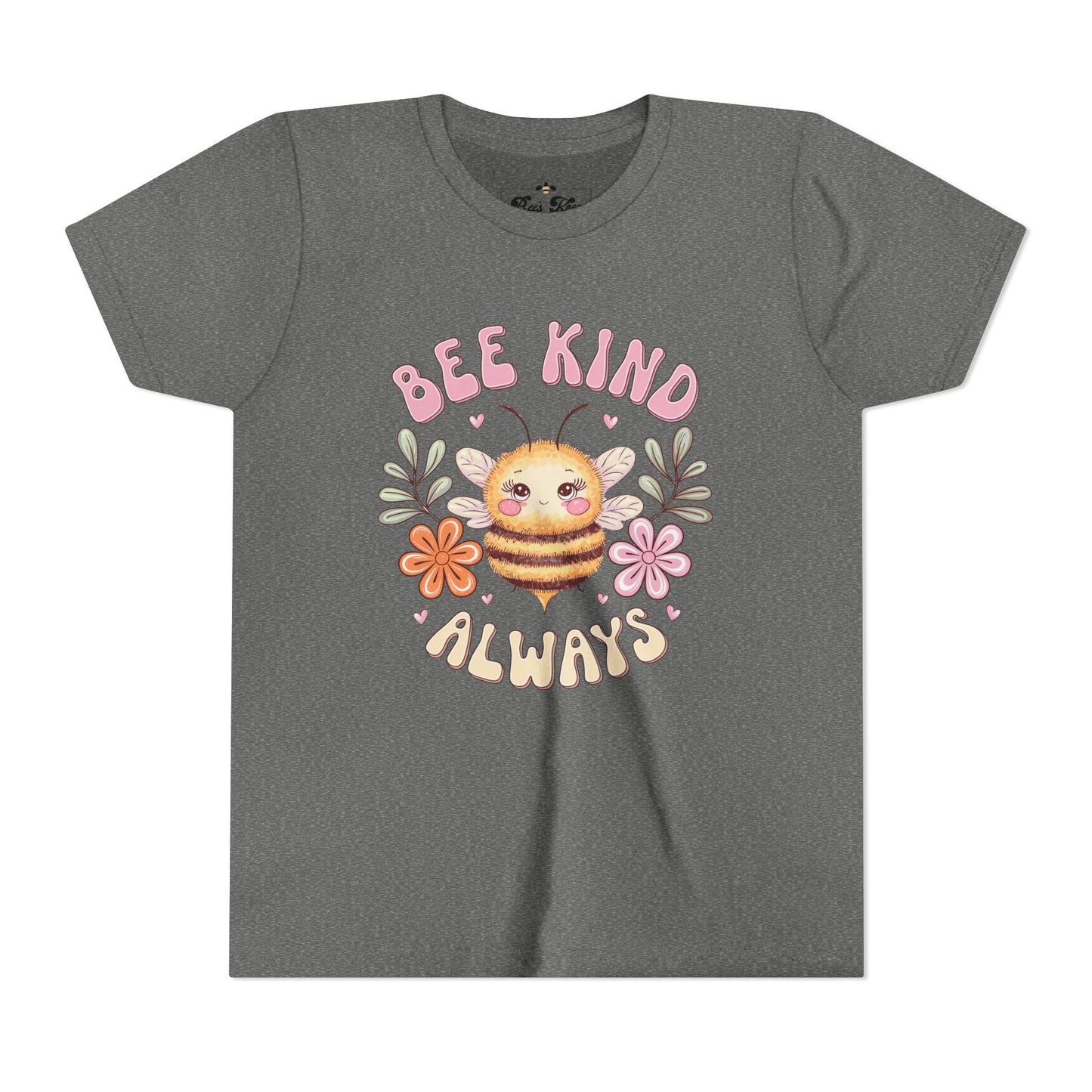 Bee Kind Always Youth Short Sleeve Tee - Positive Vibe Kids T-Shirt