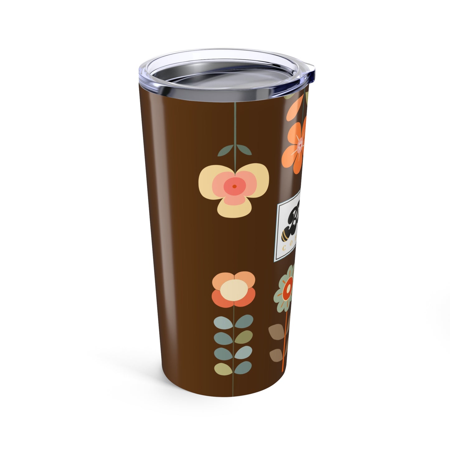 Retro Brown/Bee's Knees Flower Tumbler 20oz