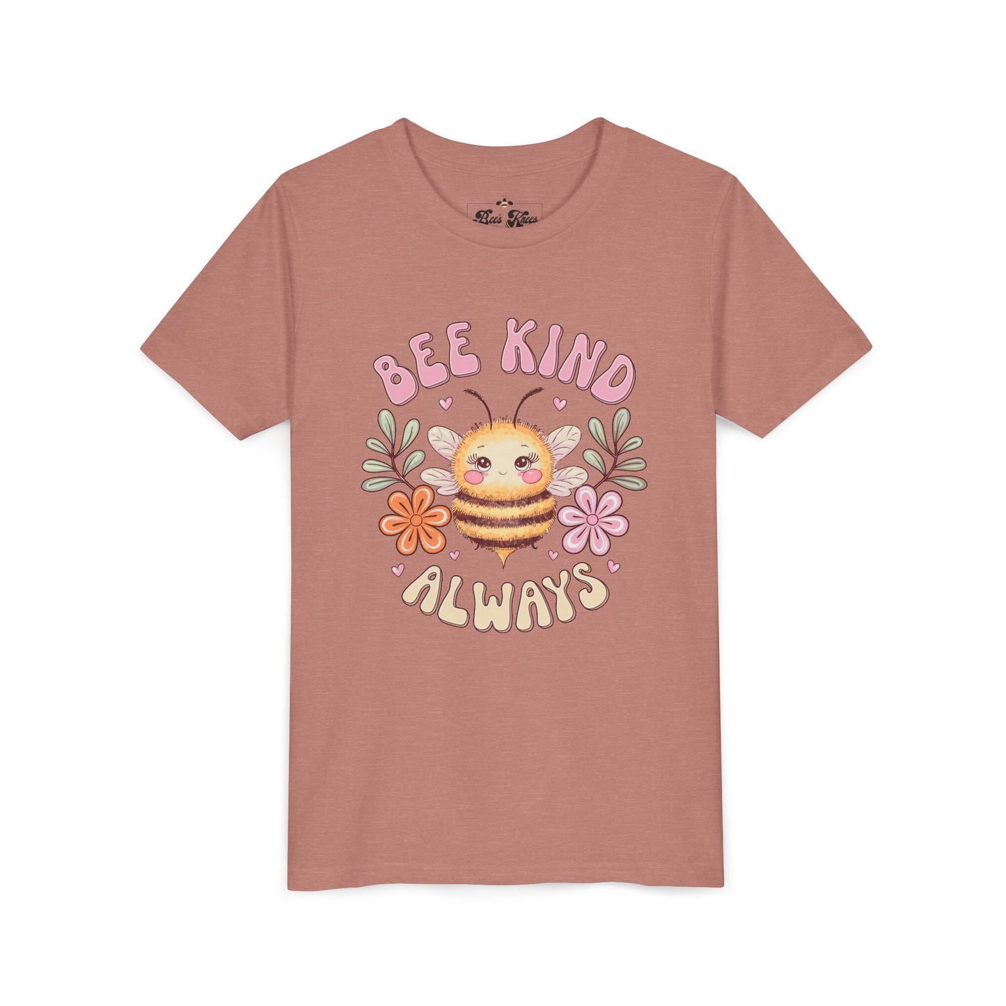 Bee Kind Always Youth Short Sleeve Tee - Positive Vibe Kids T-Shirt