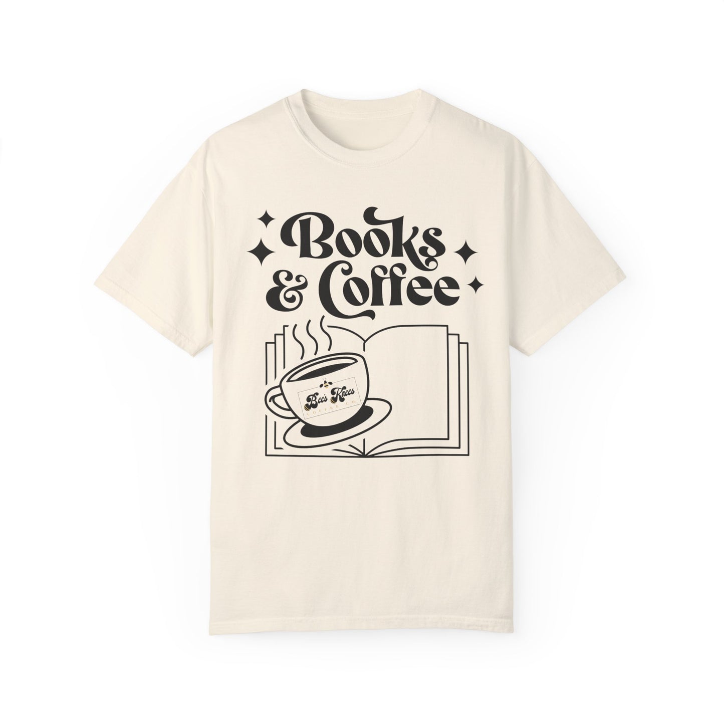 Books & Coffee Unisex Garment-Dyed T-shirt
