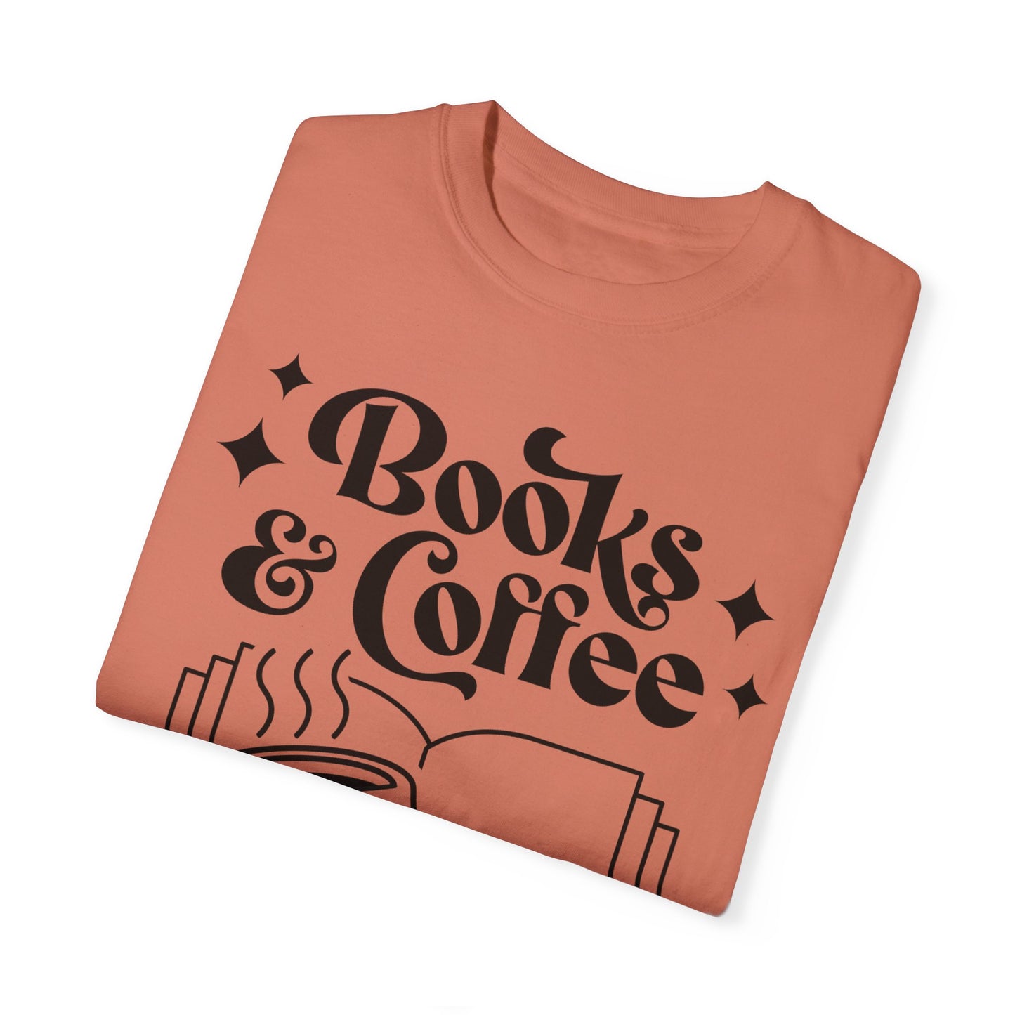 Books & Coffee Unisex Garment-Dyed T-shirt
