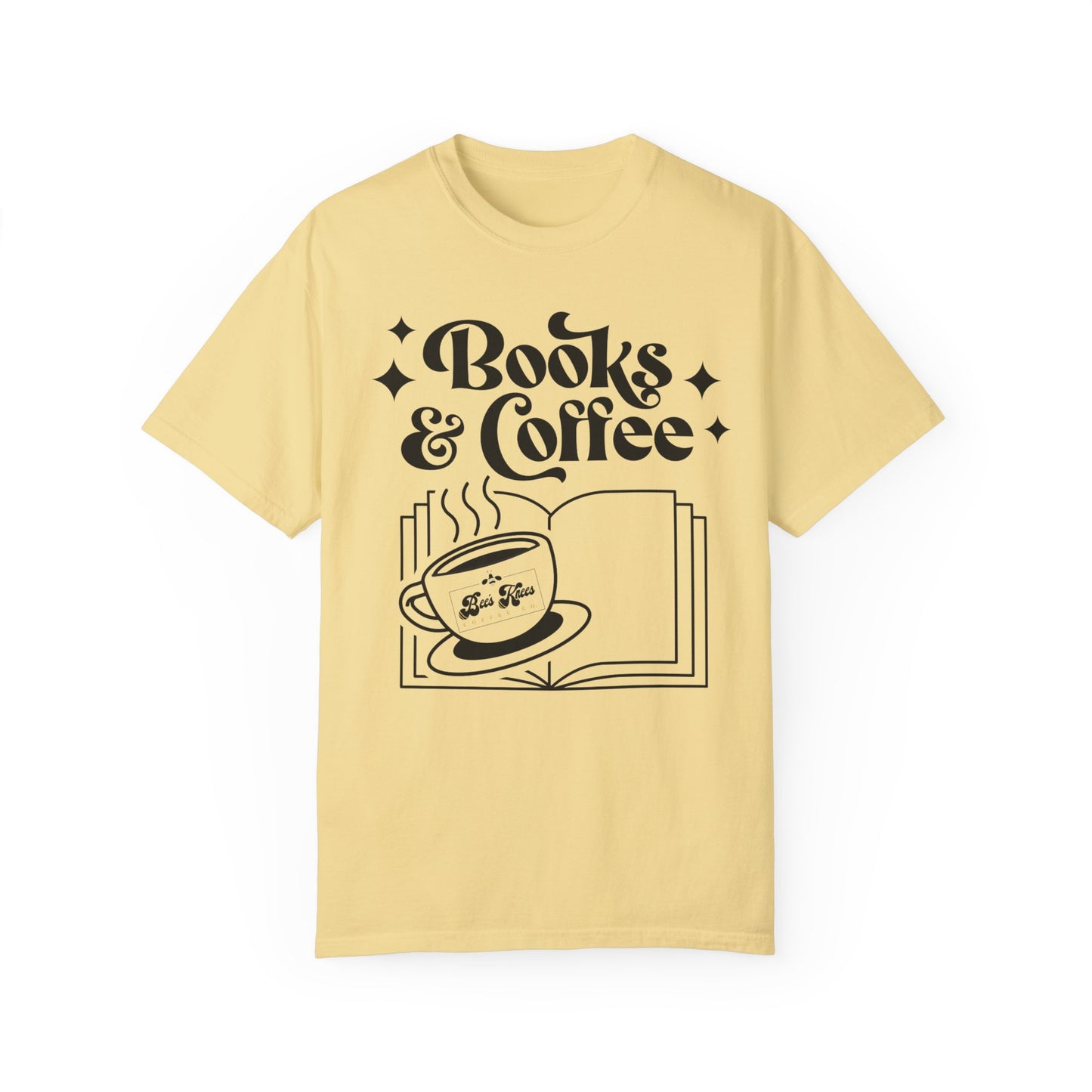 Books & Coffee Unisex Garment-Dyed T-shirt