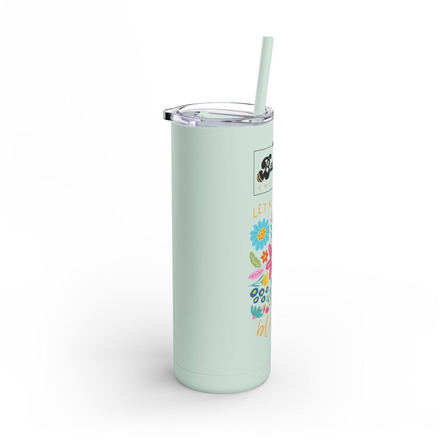 Bee's Knees Logo 20oz Floral Tumbler - "Let Kindness Bloom" - Eco-Friendly Travel Mug