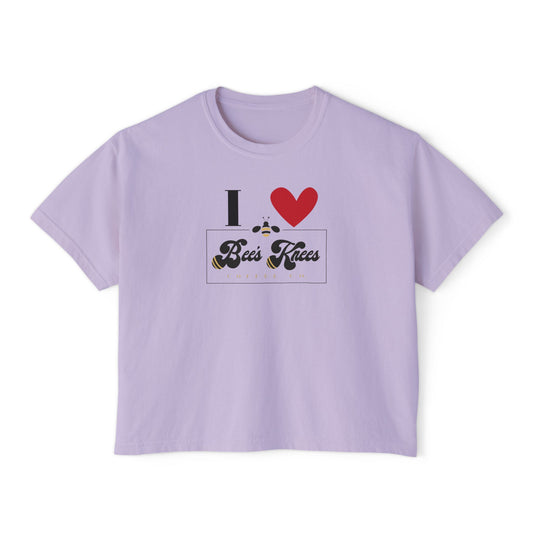 I Love Bees Knees Coffee Co. Women&#039;s Boxy Tee - Cute Casual Top for Coffee Lovers