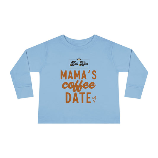 Mama's Bee's Knees Coffee Date Toddler Long Sleeve Tee