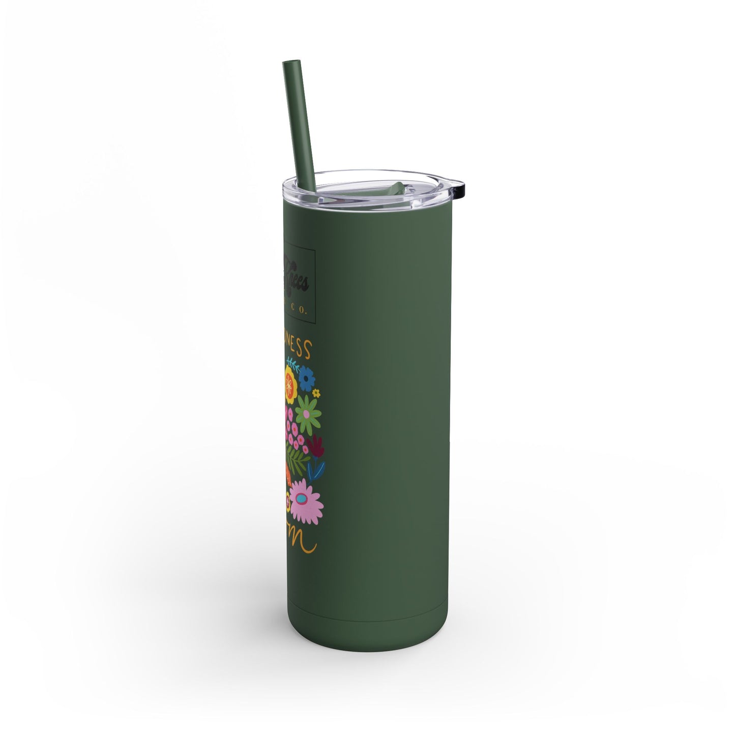 Bee's Knees Logo 20oz Floral Tumbler - "Let Kindness Bloom" - Eco-Friendly Travel Mug