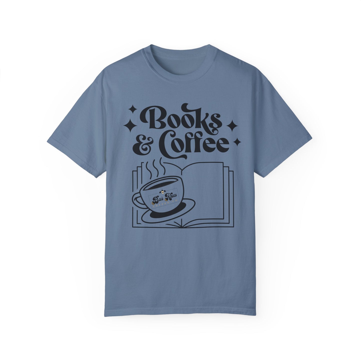 Books & Coffee Unisex Garment-Dyed T-shirt