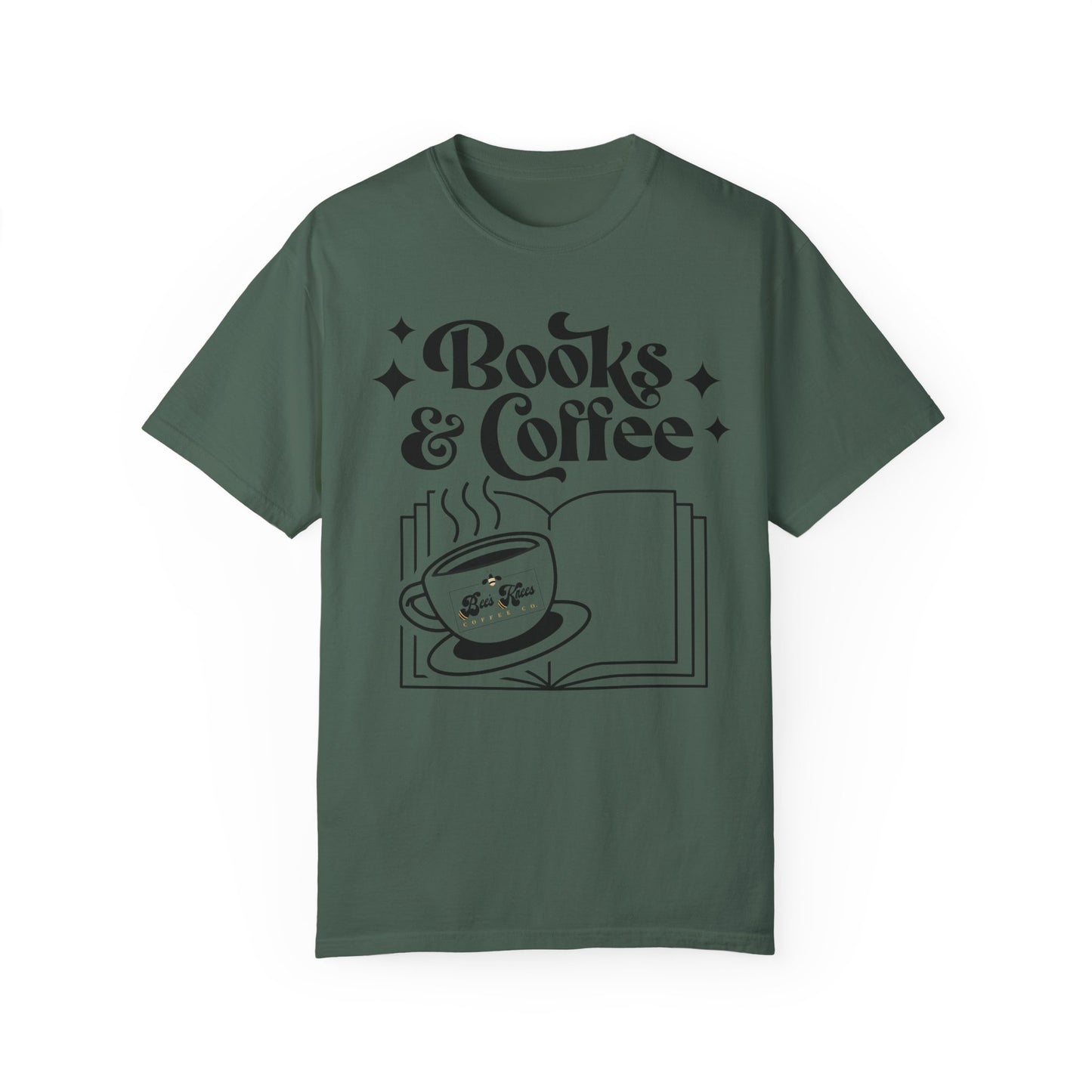 Books & Coffee Unisex Garment-Dyed T-shirt