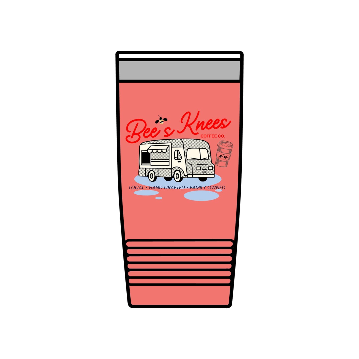 Bee's Knees Coffee Co. Insulated Tumbler - 20oz Travel Mug for Coffee Lovers