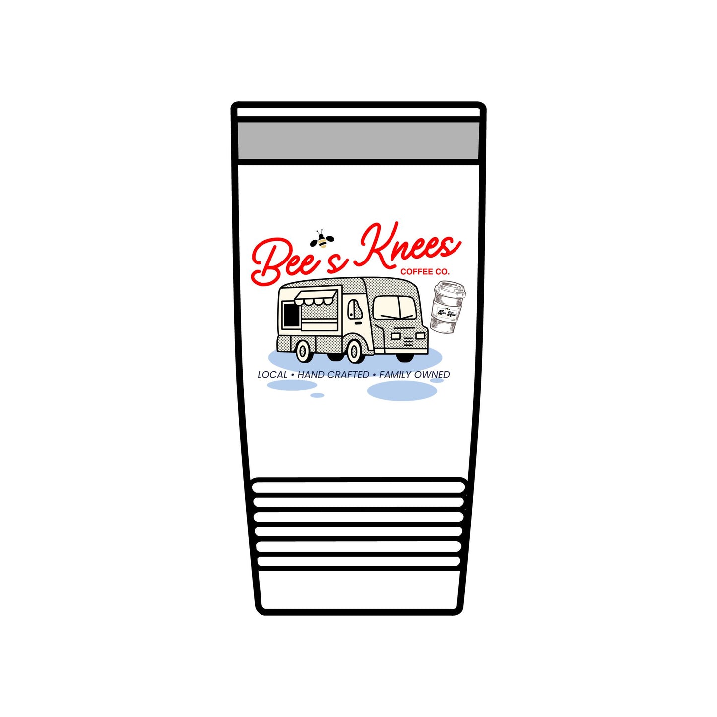 Bee's Knees Coffee Co. Insulated Tumbler - 20oz Travel Mug for Coffee Lovers