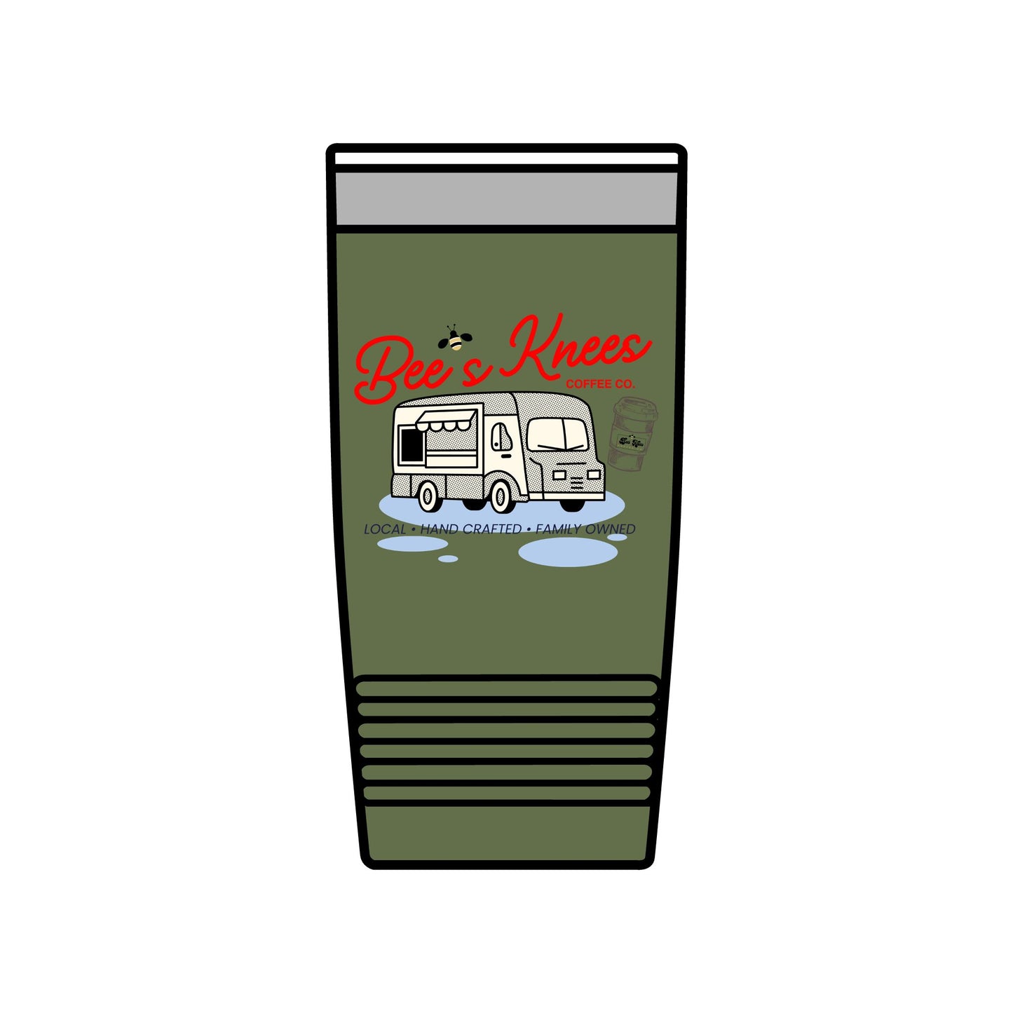 Bee's Knees Coffee Co. Insulated Tumbler - 20oz Travel Mug for Coffee Lovers