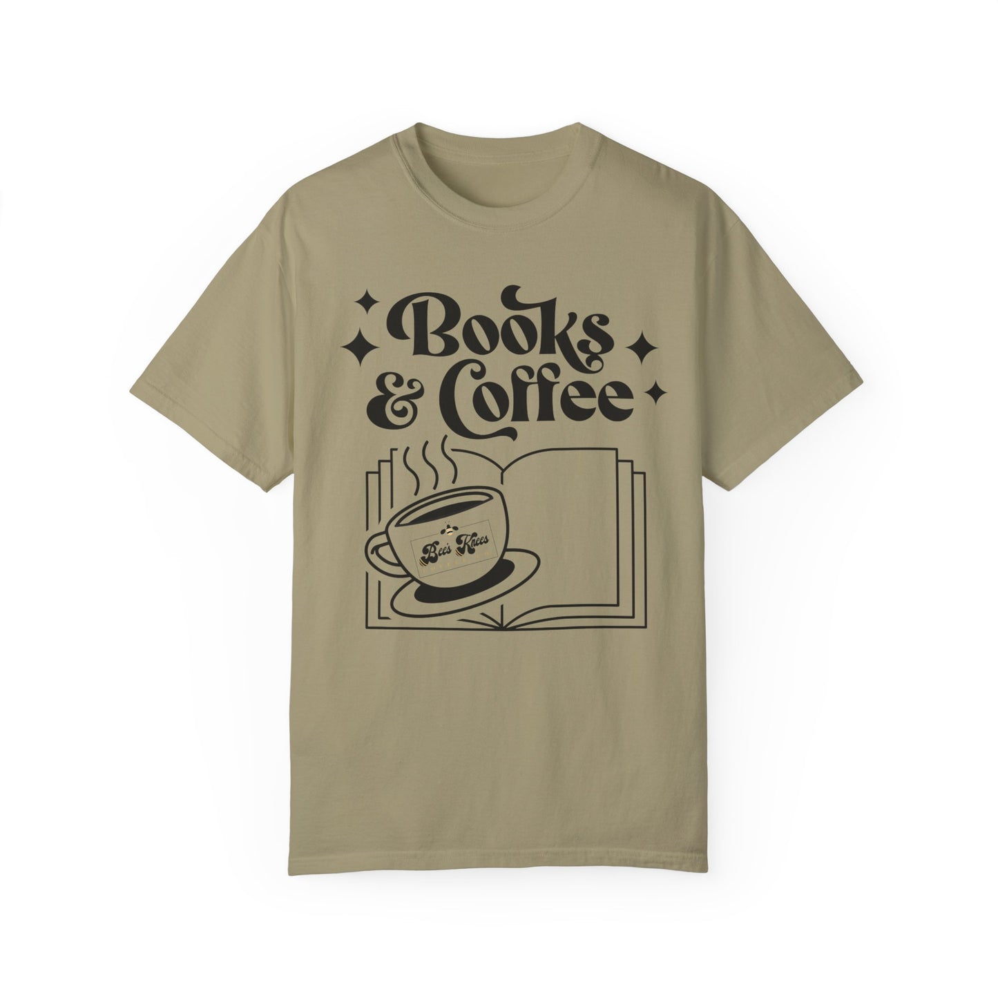 Books & Coffee Unisex Garment-Dyed T-shirt