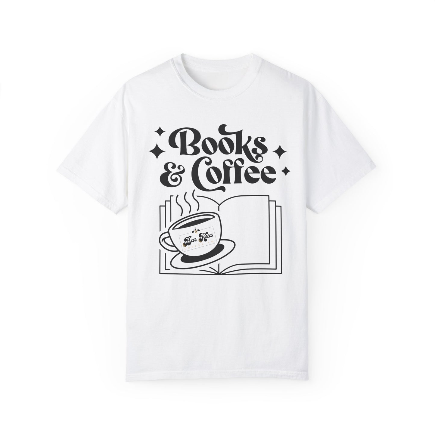 Books & Coffee Unisex Garment-Dyed T-shirt