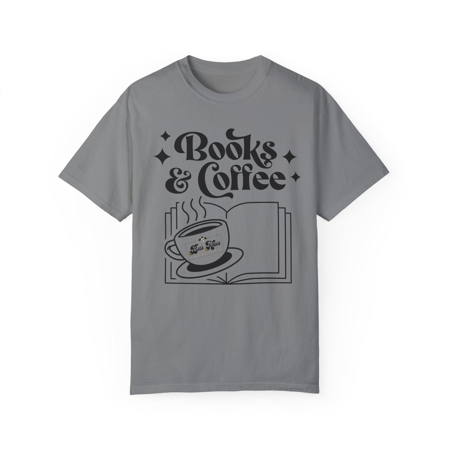 Books & Coffee Unisex Garment-Dyed T-shirt