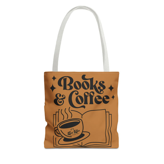 Bee's Knees/Coffee & Books Tote Bag (AOP)