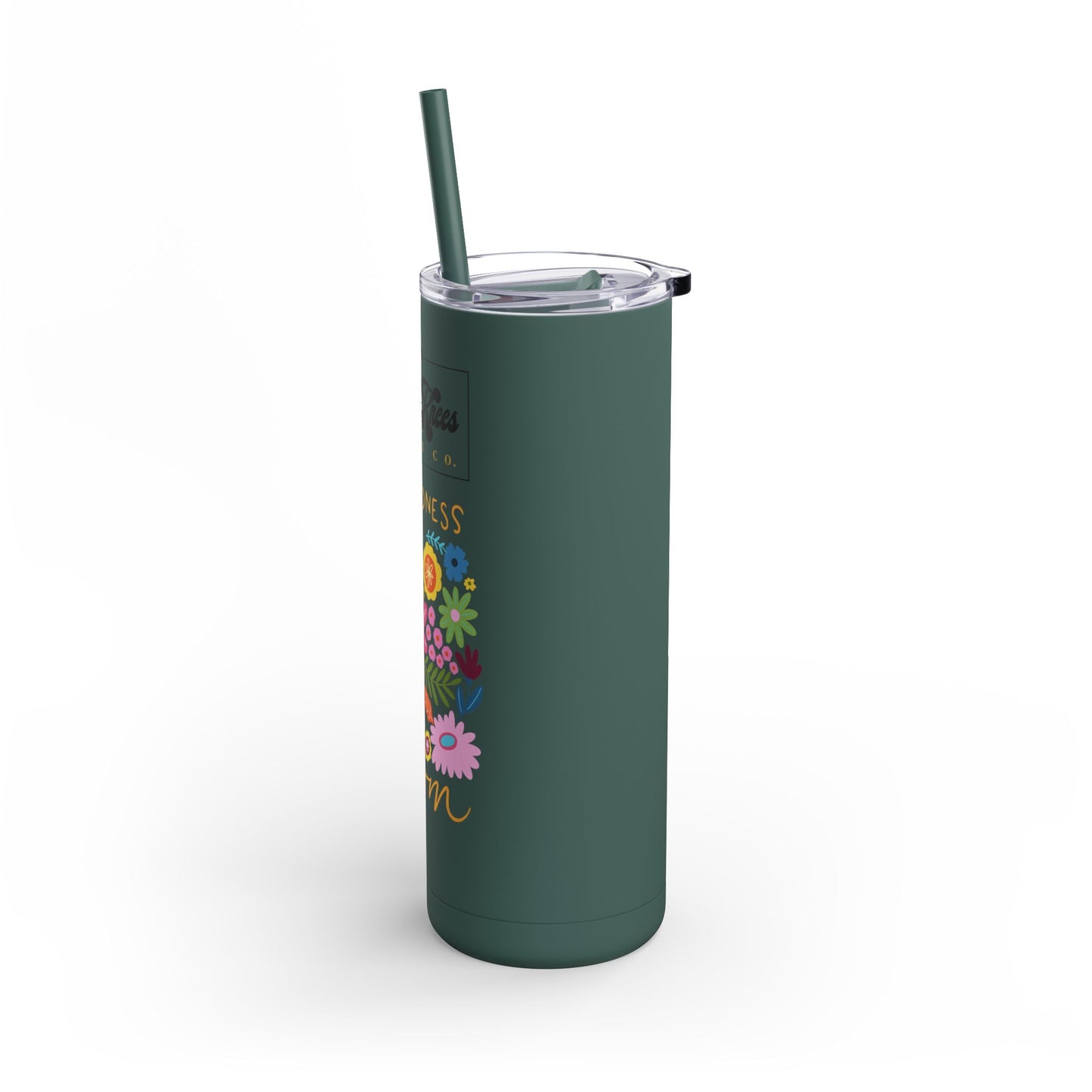 Bee's Knees Logo 20oz Floral Tumbler - "Let Kindness Bloom" - Eco-Friendly Travel Mug