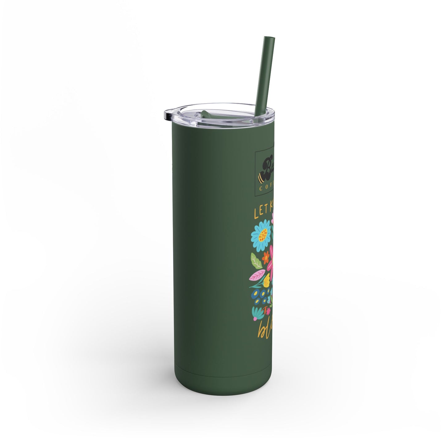 Bee's Knees Logo 20oz Floral Tumbler - "Let Kindness Bloom" - Eco-Friendly Travel Mug