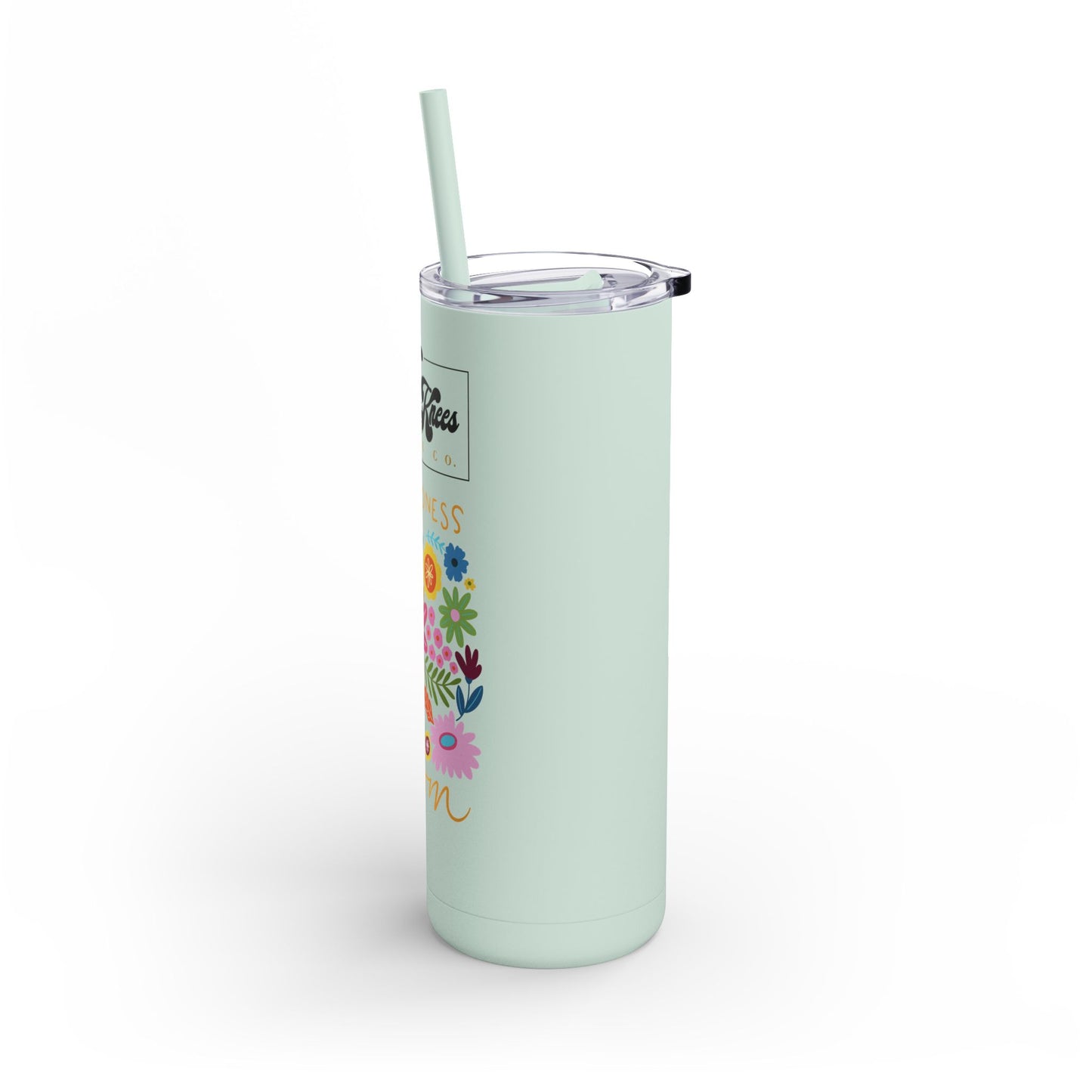 Bee's Knees Logo 20oz Floral Tumbler - "Let Kindness Bloom" - Eco-Friendly Travel Mug