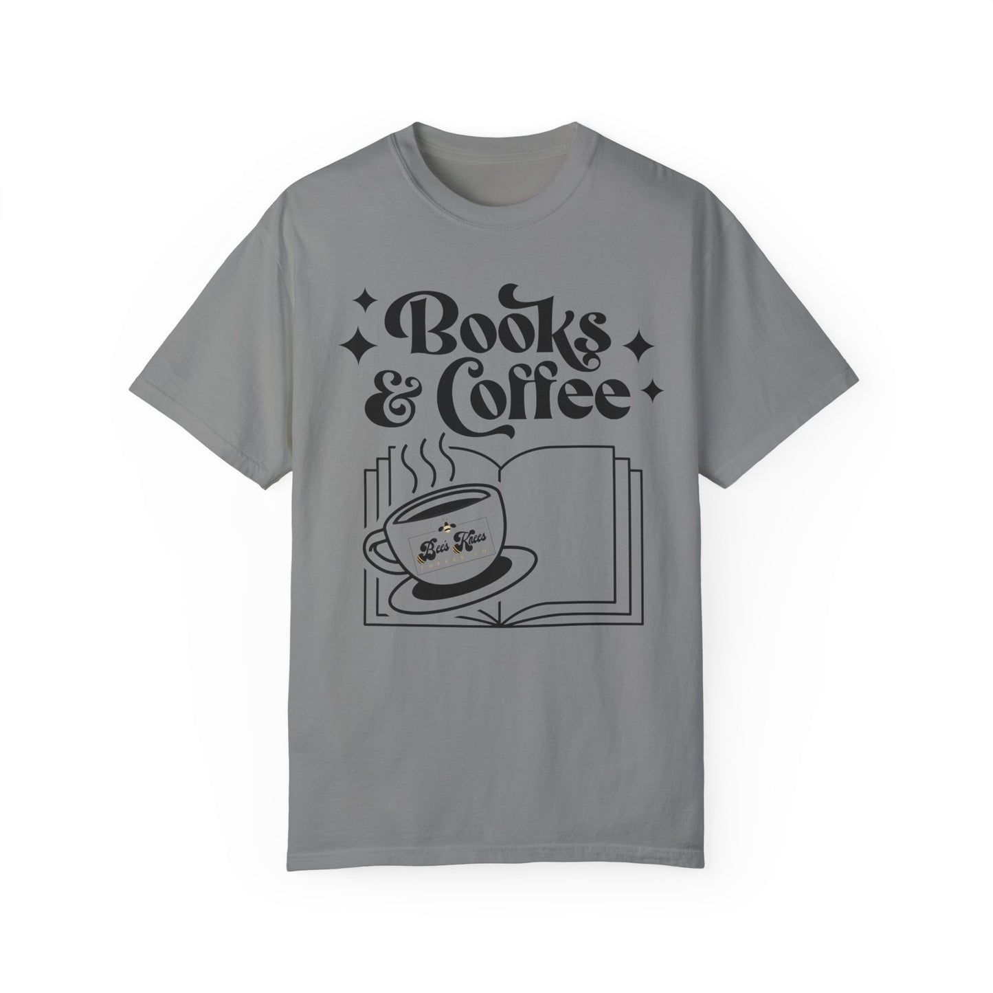 Books & Coffee Unisex Garment-Dyed T-shirt